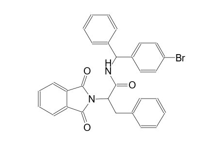 N-[(4-bromophenyl)(phenyl)methyl]-2-(1,3-dioxo-1,3-dihydro-2H-isoindol-2-yl)-3-phenylpropanamide