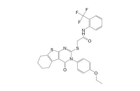 2-{[3-(4-ethoxyphenyl)-4-oxo-3,4,5,6,7,8-hexahydro[1]benzothieno[2,3-d]pyrimidin-2-yl]sulfanyl}-N-[2-(trifluoromethyl)phenyl]acetamide