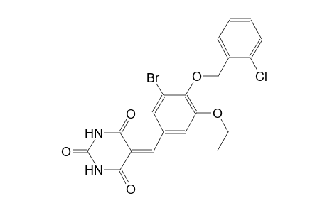 5-{3-bromo-4-[(2-chlorobenzyl)oxy]-5-ethoxybenzylidene}-2,4,6(1H,3H,5H)-pyrimidinetrione