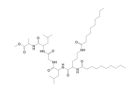 L-Alanine, N-[N-[N-[N-[N2,N5-bis(1-oxodecyl)-L-ornithyl]-L-leucyl]glycyl]-L-leucyl]-, methyl ester