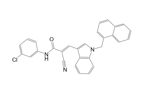 (2E)-N-(3-chlorophenyl)-2-cyano-3-[1-(1-naphthylmethyl)-1H-indol-3-yl]-2-propenamide
