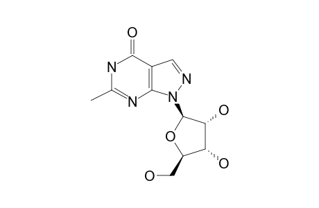 6-Methyl-1-.beta.-D-ribofuranosylpyrazolo[3,4-D]pyrimidin-4-5H-one