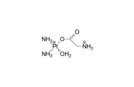 Diammine-aquo-O-glycine-platinum dication