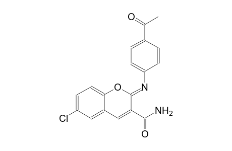 (2Z)-2-[(4-acetylphenyl)imino]-6-chloro-2H-chromene-3-carboxamide