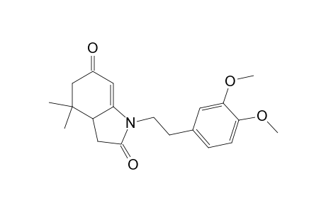 1-(3,4-Dimethoxyphenethyl)-4,4-dimethyl-3,3a,4,5-tetrahydro-1H-indole-2,6-dione