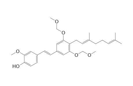 4-[(E)-2-[4-[(2E)-3,7-dimethylocta-2,6-dienyl]-3,5-bis(methoxymethoxy)phenyl]ethenyl]-2-methoxy-phenol