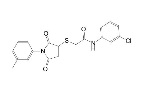 acetamide, N-(3-chlorophenyl)-2-[[1-(3-methylphenyl)-2,5-dioxo-3-pyrrolidinyl]thio]-