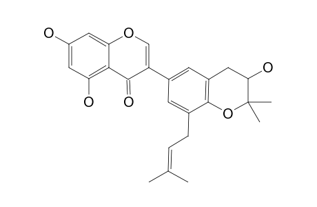 VOGELIN-G;5,7-DIHYDROXY-5'-(3-METHYLBUT-2-ENYL)-6''',6'''-DIMETHYL-5'''-HYDROXY-3',4'-PYRANOISOFLAVONE