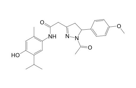 4-[1'-N-Acetyl-5'-(4''-Methoxybenzyl)pyrazolin-3'-ylacetoacetamido)thymol