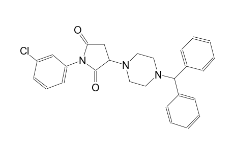 2,5-pyrrolidinedione, 1-(3-chlorophenyl)-3-[4-(diphenylmethyl)-1-piperazinyl]-