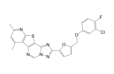 2-{5-[(3-chloro-4-fluorophenoxy)methyl]-2-furyl}-7,9-dimethylpyrido[3',2':4,5]thieno[2,3-e][1,2,4]triazolo[1,5-c]pyrimidine