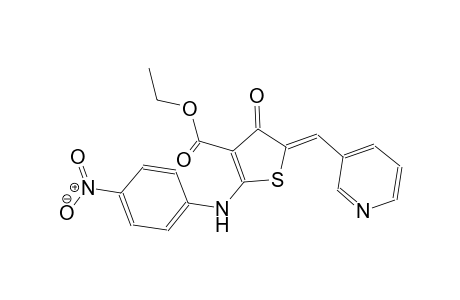 ethyl (5Z)-2-(4-nitroanilino)-4-oxo-5-(3-pyridinylmethylene)-4,5-dihydro-3-thiophenecarboxylate