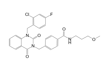 4-[(1-(2-chloro-4-fluorobenzyl)-2,4-dioxo-1,4-dihydro-3(2H)-quinazolinyl)methyl]-N-(3-methoxypropyl)benzamide