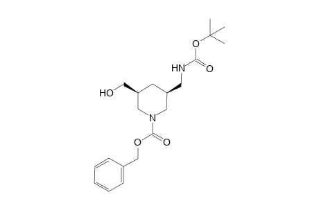 (3S,5R)-3-Hydroxymethyl-5-(t-butyloxycarbonyl)aminomethylpiperidine-1-carboxylic acid benzyl ester