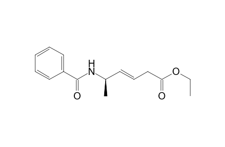 (E,5R)-5-benzamido-3-hexenoic acid ethyl ester