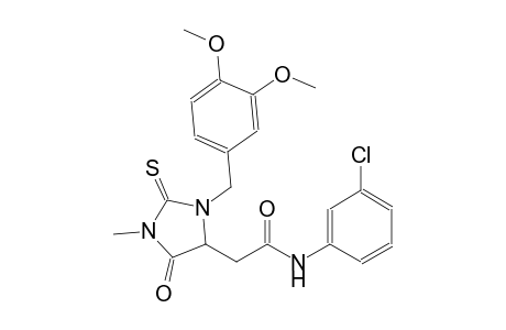 N-(3-chlorophenyl)-2-[3-(3,4-dimethoxybenzyl)-1-methyl-5-oxo-2-thioxo-4-imidazolidinyl]acetamide