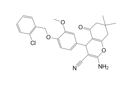 2-amino-4-{4-[(2-chlorobenzyl)oxy]-3-methoxyphenyl}-7,7-dimethyl-5-oxo-5,6,7,8-tetrahydro-4H-chromene-3-carbonitrile