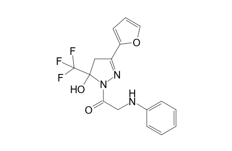 5-Trifluoromethyl-3-(2-furyl)-5-hydroxy-4,5-dihydro-1H-1-(phenylaminoacetyl)pyrazole