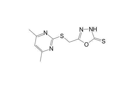 3H-[1,3,4]Oxadiazole-2-thione, 5-(4,6-dimethylpyrimidin-2-ylsulfanylmethyl)-