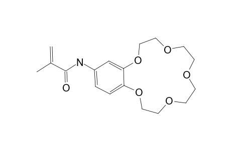 n-(Benzooctahydro-1,4,7,10,13-pentaoxacyclopentadecen-16-yl)methacrylamide