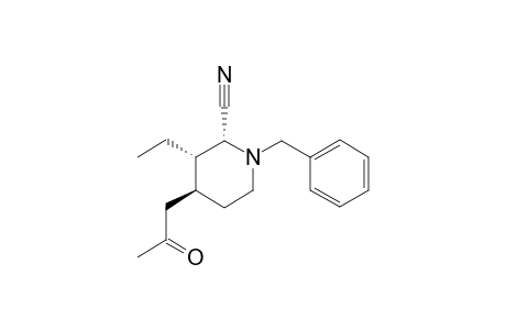 T-4-ACETONYL-1-BENZYL-C-3-ETHYL-R-2-PIPERIDINECARBONITRILE