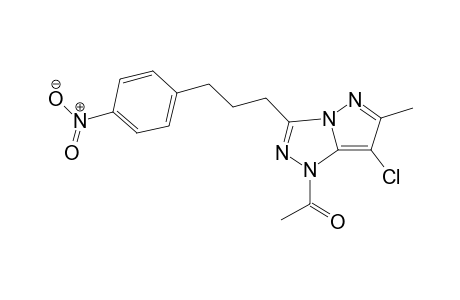 Ethanone, 1-[7-chloro-6-methyl-3-[3-(4-nitrophenyl)propyl]-1H-pyrazolo[5,1-c]-1,2,4-triazol-1-yl]-