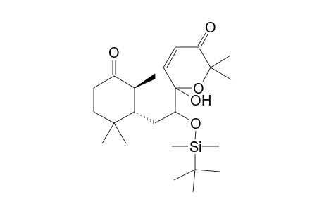 6-[1-[tert-butyl(dimethyl)silyl]oxy-2-[(1S,6S)-2,2,6-trimethyl-5-oxidanylidene-cyclohexyl]ethyl]-2,2-dimethyl-6-oxidanyl-pyran-3-one