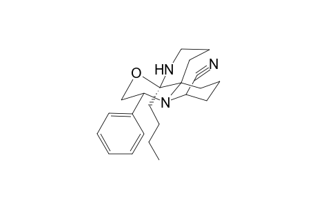 7-Butyl-2-cyano-12-phenyl-1,8-diaza-14-oxatricyclo[8.4.0(6,7)0(1,6)]tetradecane