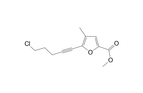 Methyl 2-(5'-chloropent-1'-ynyl)-3-methyfuran-5-carboxylate