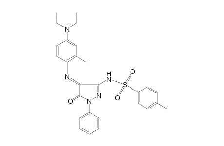 N-{4-{[4-(DIETHYLAMINO)-o-TOLYL]IMINO}-5-OXO-1-PHENYL-2-PYRAZOLIN-3-YL}-p-TOLUENESULFONAMIDE