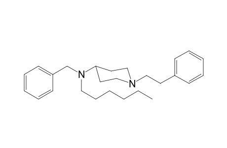 N-Benzyl-N-hexyl-1-(2-phenylethyl)piperidin-4-amine