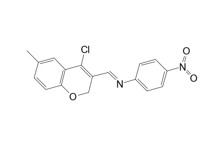 N-[(E)-(4-Chloro-6-methyl-2H-chromen-3-yl)methylidene]-4-nitroaniline