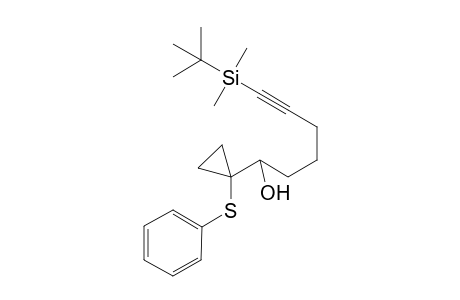6-(t-butyldimethylsilyl)-1-(1'-phenylthiocyclopropyl)hex-5-yl-1-ol