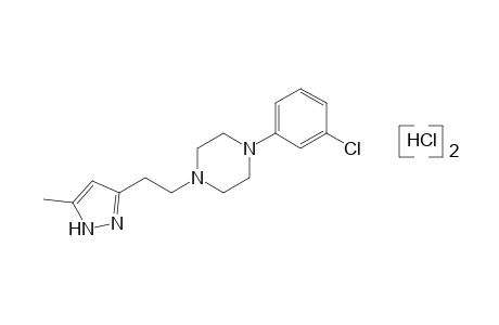 1-(m-chlorophenyl)-4-[2-(5-methylpyrazol-3-yl)ethyl]piperazine, dihydrochloride