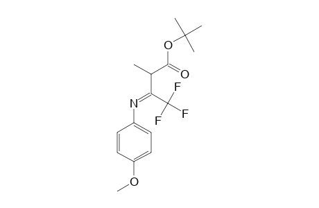 TERT.-BUTYL-4,4,4-TRIFLUORO-3-(4-METHOXYANILINO)-2-METHYL-2-BUTENOATE;IMINO-TAUTOMER
