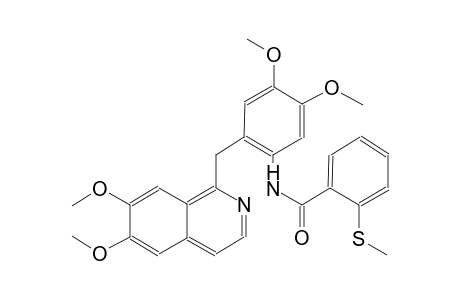 benzamide, N-[2-[(6,7-dimethoxy-1-isoquinolinyl)methyl]-4,5-dimethoxyphenyl]-2-(methylthio)-