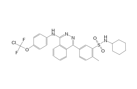 benzenesulfonamide, 5-[4-[[4-(chlorodifluoromethoxy)phenyl]amino]-1-phthalazinyl]-N-cyclohexyl-2-methyl-