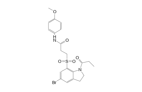 propanamide, 3-[[5-bromo-2,3-dihydro-1-(1-oxopropyl)-1H-indol-7-yl]sulfonyl]-N-(4-methoxyphenyl)-