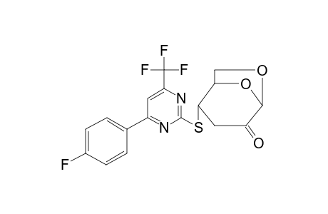 2-[[4-(4-fluorophenyl)-6-(trifluoromethyl)-2-pyrimidinyl]thio]-6,8-dioxabicyclo[3.2.1]octan-4-one