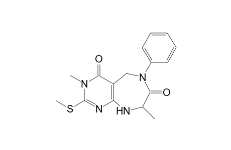 3,8-dimethyl-2-(methylthio)-6-phenyl-5,6,8,9-tetrahydro-3H-pyrimido[4,5-e][1,4]diazepine-4,7-dione