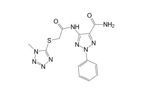 5-[2-[(1-methyl-1,2,3,4-tetrazol-5-yl)sulfanyl]ethanoylamino]-2-phenyl-1,2,3-triazole-4-carboxamide