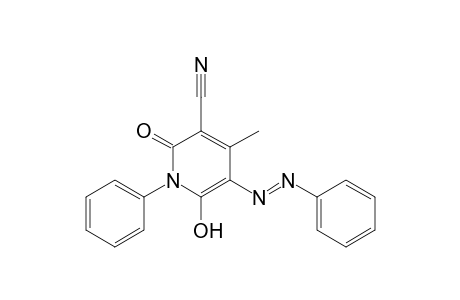 3-Cyano-6-hydroxy-4-methyl-1-phenyl-5-phenylazo-2-pyridone