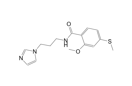 N-[3-(1H-imidazol-1-yl)propyl]-2-methoxy-4-(methylsulfanyl)benzamide