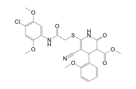 3-pyridinecarboxylic acid, 6-[[2-[(4-chloro-2,5-dimethoxyphenyl)amino]-2-oxoethyl]thio]-5-cyano-1,2,3,4-tetrahydro-4-(2-methoxyphenyl)-2-oxo-, methyl ester