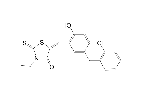 4-thiazolidinone, 5-[[5-[(2-chlorophenyl)methyl]-2-hydroxyphenyl]methylene]-3-ethyl-2-thioxo-, (5E)-
