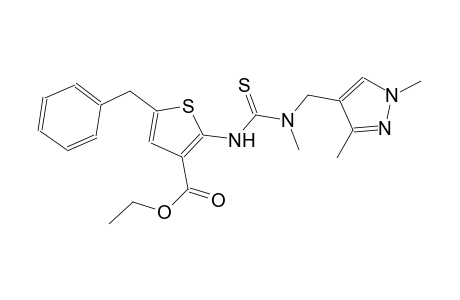 ethyl 5-benzyl-2-({[[(1,3-dimethyl-1H-pyrazol-4-yl)methyl](methyl)amino]carbothioyl}amino)-3-thiophenecarboxylate