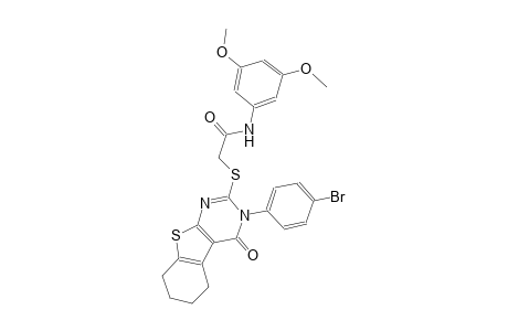 2-{[3-(4-bromophenyl)-4-oxo-3,4,5,6,7,8-hexahydro[1]benzothieno[2,3-d]pyrimidin-2-yl]sulfanyl}-N-(3,5-dimethoxyphenyl)acetamide