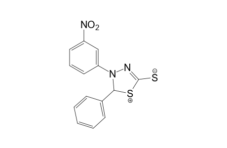 5-(m-nitrophenyl)-4-phenyl-1,3,4-thiadiazolidine-2-thiol, meso-ionic didehydro derivitive