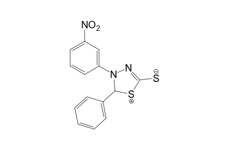 5-(m-nitrophenyl)-4-phenyl-1,3,4-thiadiazolidine-2-thiol, meso-ionic didehydro derivitive