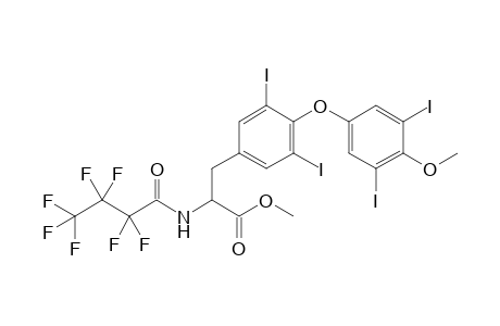 O-Methyl-N-(heptafluorobutyryl) - methyl ester derivative of tyroxine